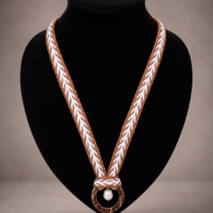 Collar tribal tejido en telar de cintura combinado